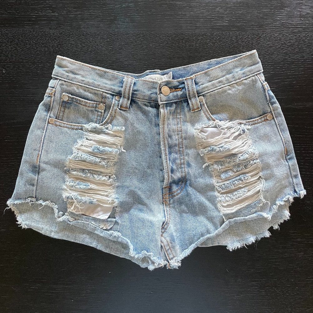 High Wasted Jean Shorts (SM)